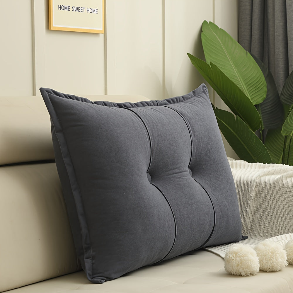Versatile Large Cushion for Sofa & Bed - Waist Support Cushion, Removable & Washable Cover, Polyester Fill - Perfect for Home Decor