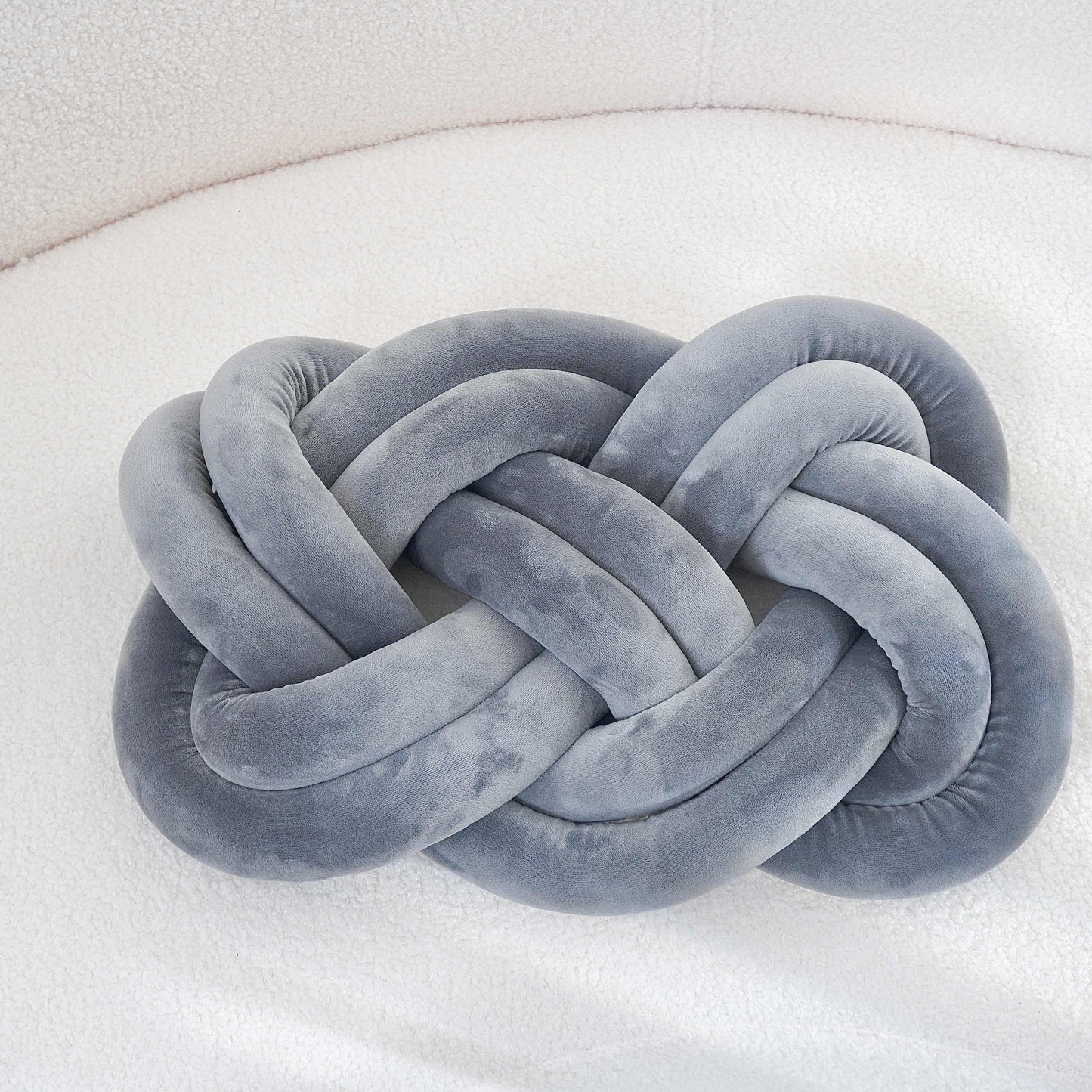 Soft & Stylish Knotted Throw Pillow - Geometric Design, Washable Polyester Cushion for Sofa and Bedroom Decor, Throw Pillows for Couch, Decorative, Pillow