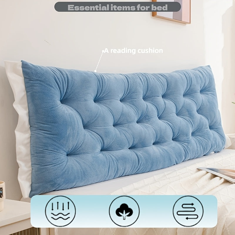 (All Seasons) Fresh Brushed No-Wash Double Backrest, Easy Reading Pillow - Ergonomic Neck And Back Support, Comfortable Reading Nook Essential, Relieves Neck And Back Fatigue, Lightweight Backrest, Suitable for Bed/Chair/Bay Window