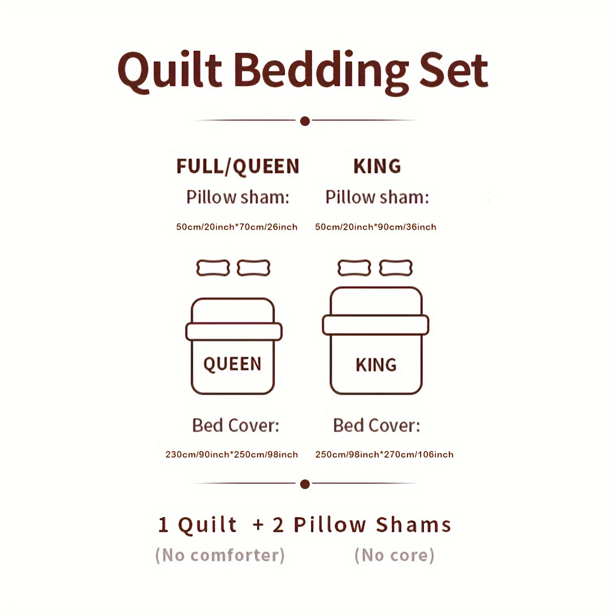 Garden Floral Printed 3pcs Quilt Set, Lightweight Reversible Microfiber Bedspread and Coverlet Set with Shams, Machine Washable, All Season Comfort, Oversized Quilted Bedding (1 Bedspread, 2 Pillowcase, Without Core), Brown