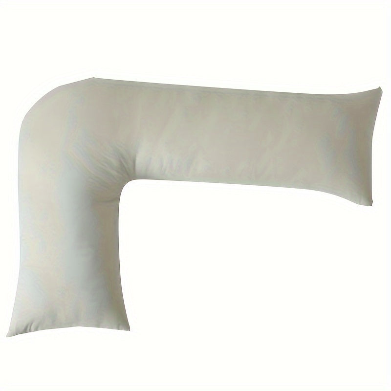 1pc Soft L-Shaped Body Pillow - Comfortable Sleeping & Support Cushion, Green with Washable Polyester Cover, Versatile for Home, Car, and Travel Use, Whole Body Support, Lightweight & Ergonomic Design, Pillows for Couc