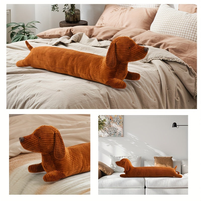 Soft And Durable Plush Pillow Shaped Like a Dachshund Dog, Perfect for Home Decor And As a Gift for Children, Measuring 47 Inches