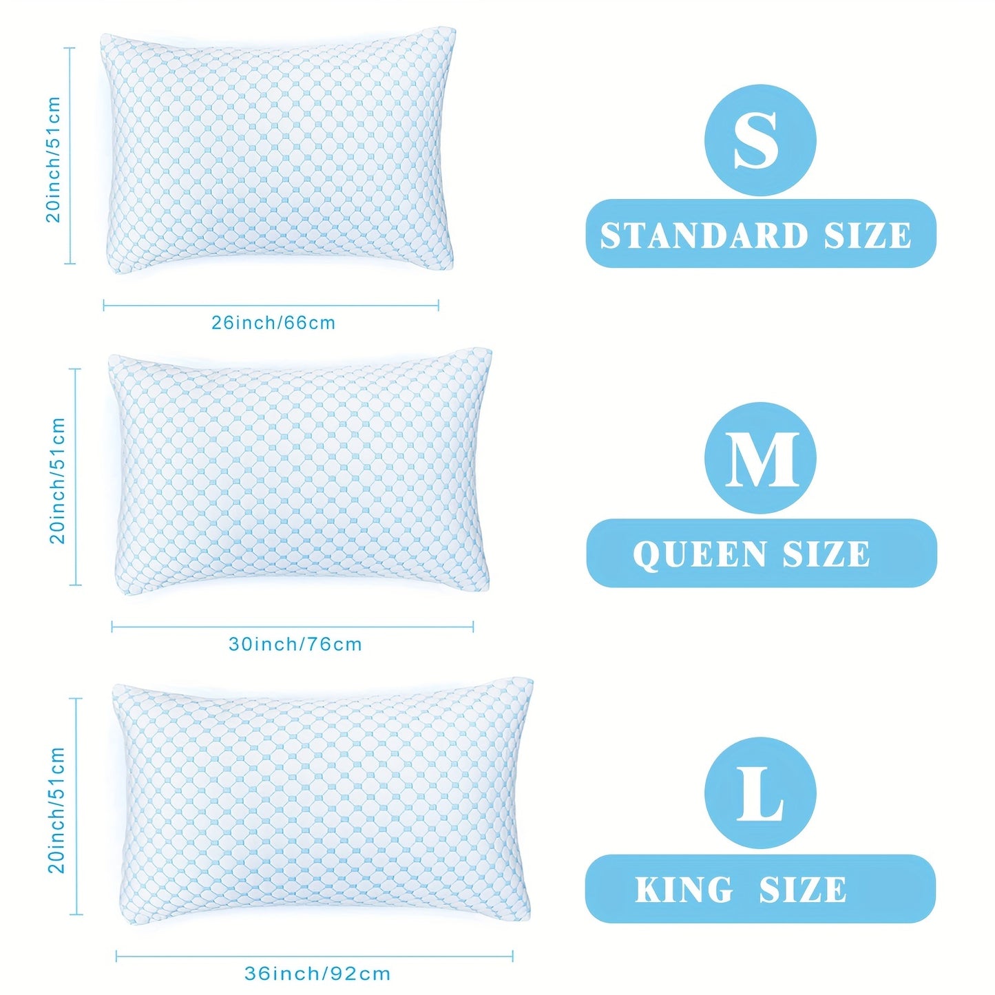 1pc Cooling Pillow, Adjustable Loft Bed Pillow for Sleeping, Ice Fabric And Soft Bamboo Rayon, Washable Removable Bed Pillow Cover Firm Or Soft Pillows for Side, Back, Stomach, Hot Sleepers
