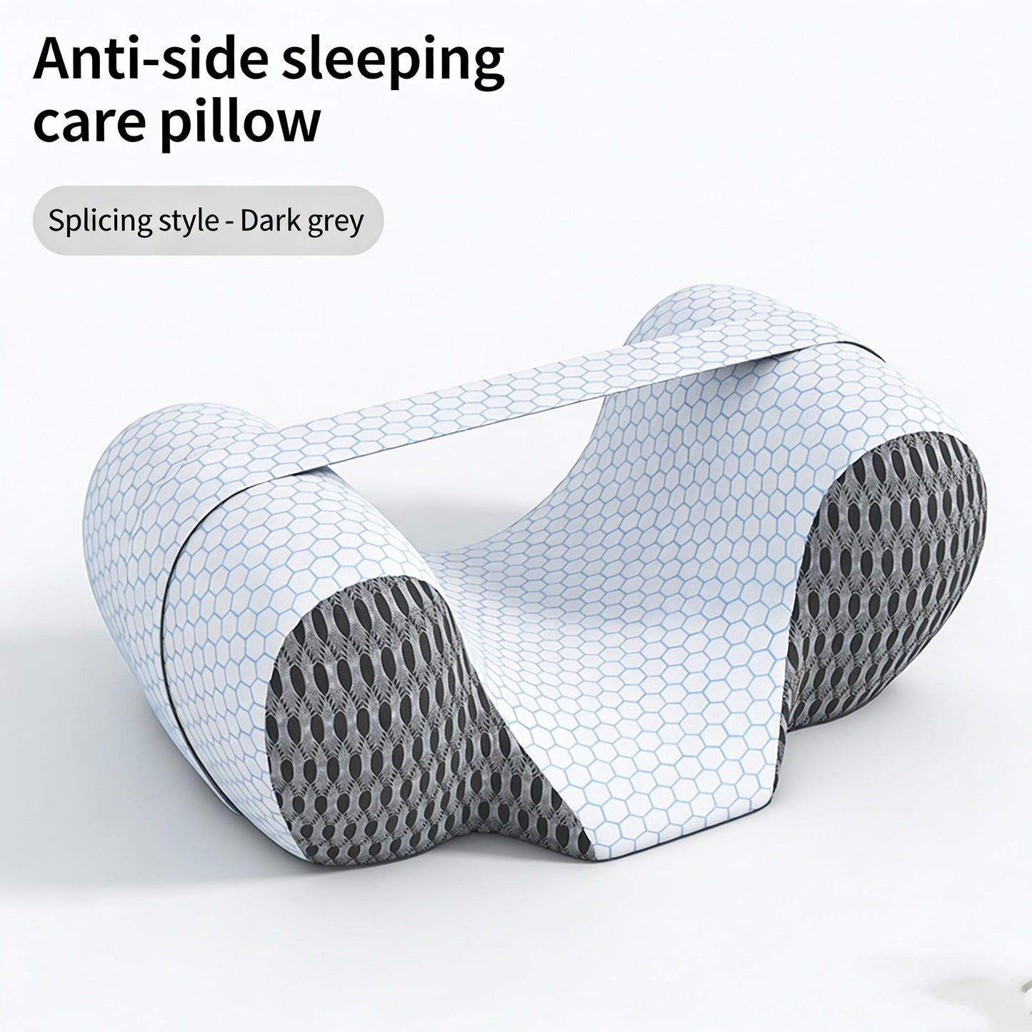 Ergonomic Anti-neck-roll Side Sleeper and Back Sleeper Pillow, Smooth Ice-sense Fabric Cervical Support Pillow, Sleep Massage Pillow, Withable Machine Washable Pillowcase, to Help You Sleep Comfortably and Conveniently