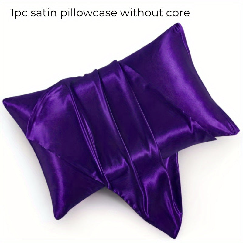 1pc Home Comfort Satin Pillowcase - Envelope Closure - Soft and Skin-Friendly