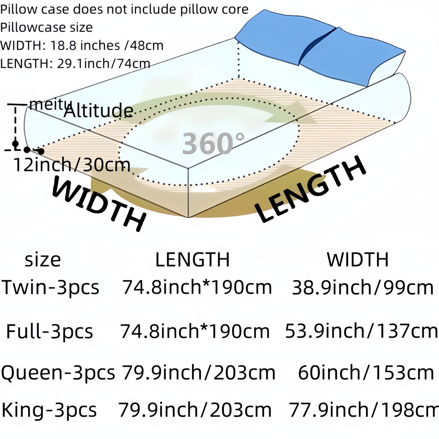 3pcs- Fitted Sheet Floral Cartoon Mattress Protective Cover, Pillowcase Deluxe Mounting Bed Sheets for Urine Control And, Non-Slip Bedding > Mattress Covers And Covers > Mattress Covers