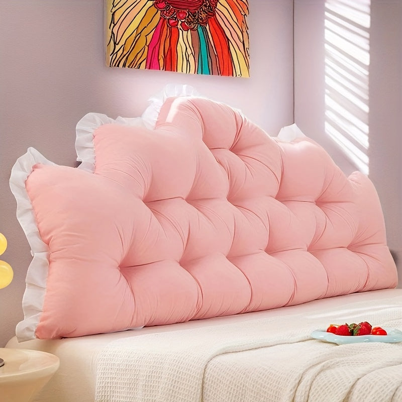 1pc Ins Cushion | Soft Bedside Pillow | Cute Anti-Collision Backrest Pillow | Comfortable Large Backrest | Headboard Soft Cushion with Straps | Home Decor for Bedroom | Suitable for Sofa, Bed, Tatami, And Various Bed Sizes (Queen, King, Twin