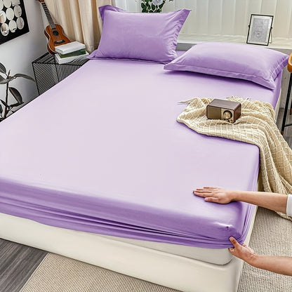 3pcs Ultra Soft Breathable Fitted Sheet Set (1 Fitted Sheet And 2 Pillowcases) Ideal for Bedroom And Guest Room Hotel Bedding, Used All Seasons