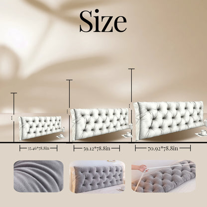 (All Seasons) Fresh Brushed No-Wash Double Backrest, Easy Reading Pillow - Ergonomic Neck And Back Support, Comfortable Reading Nook Essential, Relieves Neck And Back Fatigue, Lightweight Backrest, Suitable for Bed/Chair/Bay Window
