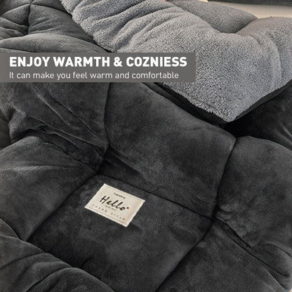 [Milk Velvet Single-Layer] AB Version Thickened Milk Velvet Quilt - Warm, Comfortable, Skin-Friendly Single-Layer