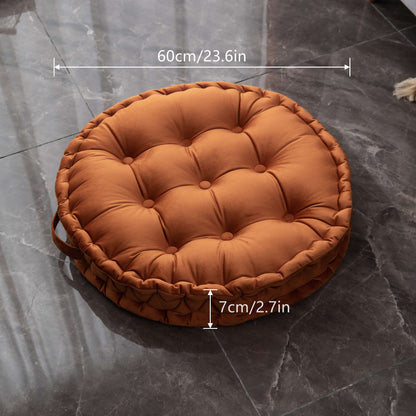 Scandinavian style thickened velvet cushion, solid color home sofa throw pillow, handmade tatami futon for bay window, perfect for use at home, office, hotel, or travel car