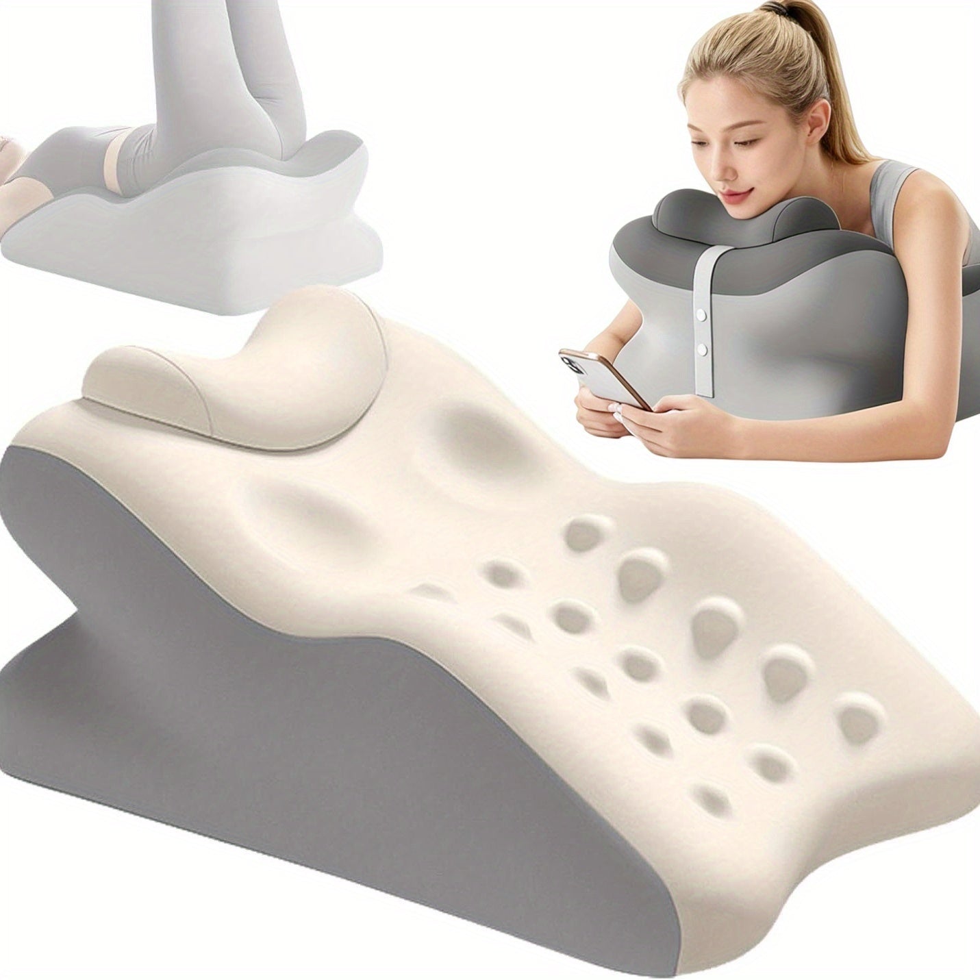 Multi-Functional Pillow, Ergonomic Cervical Support Pillow, Breathable Bed Pillow, Suitable for Side And Back Sleeping, Memory Foam Cervical Pillow. Multi-Purpose Support The Back, Perfect Gift