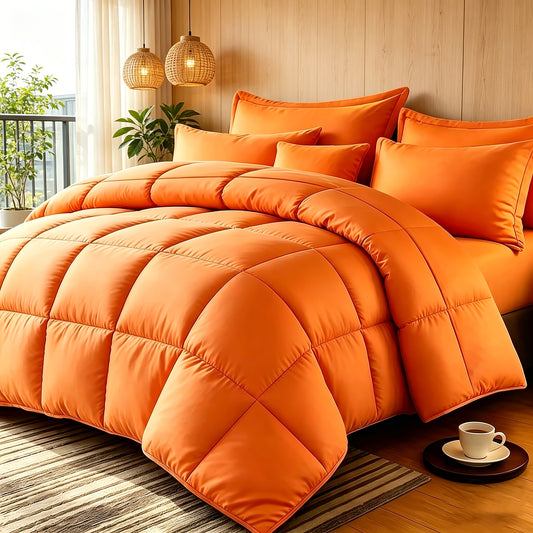 2/3pcs Bed Sheet Sets Queen Size, Double-Sided Tech Fabric, All-Season Comforter-Soft Breathable Quilt for Hot Sleepers & Night Sweats-Bedroom & Camping Use-for Couples & Solo User, 1 Comforter, 1/2 PillowCases, Bedding, Random Color