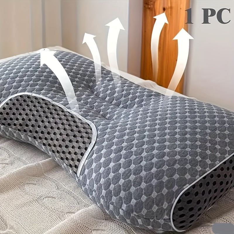 1pc/2pcs Cervical Pillow, Ergonomic Neck Pillow for Side, Back And Stomach Sleepers with Breathable Pillowcase - Big Size 1000G/2000G