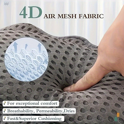 1pc Bathroom Pillow, Comfortable Soft And Machine Washable, 4D Fabric with 6 Suction Cups Non-Slip, Bathroom Bathtub Pillow, The Thickened Fabric Weighing 230 Square Grams Makes Your Bath More Comfortable