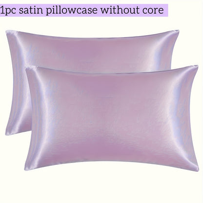 1pc Home Comfort Satin Pillowcase - Envelope Closure - Soft and Skin-Friendly