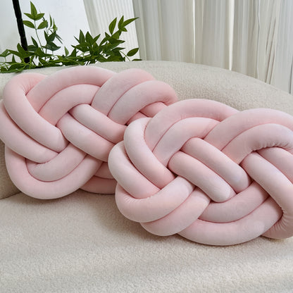 2pcs Knot Pillow Ball 15.75" Soft Plush Decorative Throw Pillow Floor Cushion, Knotted Ring Shape Cushion Dorm Room Decor Household Throw Knot Decorative Cushion for Bed Living Room