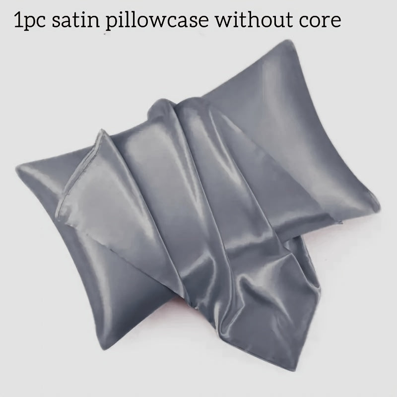1pc Home Comfort Satin Pillowcase - Envelope Closure - Soft and Skin-Friendly