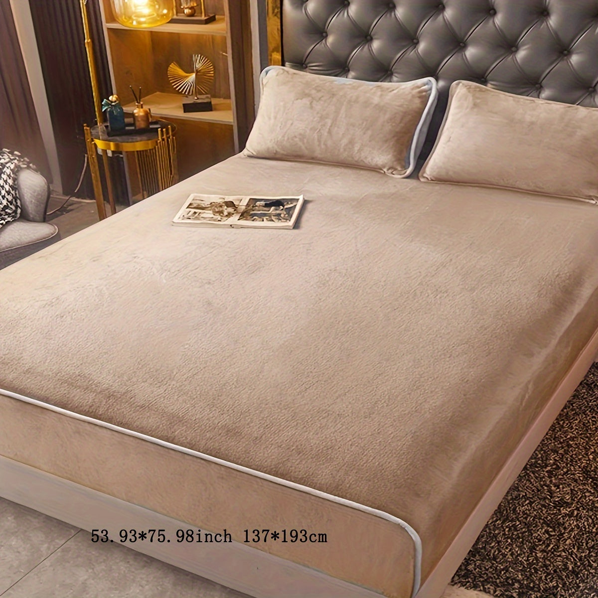1pc Milk Solid Color Fitted Sheet