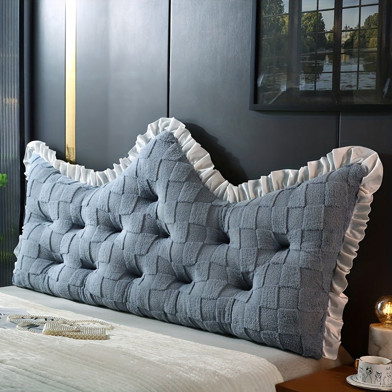 Luxurious Princess Crown Waist Support Pillow - Soft, Comfortable Cushion for Bedroom & Living Room | Ideal for Single to King Size Beds, Sofas, and Outdoor Furniture | Bohemian Style with Ruffle Trim | Hand Wash Only