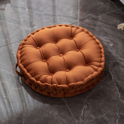 Scandinavian style thickened velvet cushion, solid color home sofa throw pillow, handmade tatami futon for bay window, perfect for use at home, office, hotel, or travel car