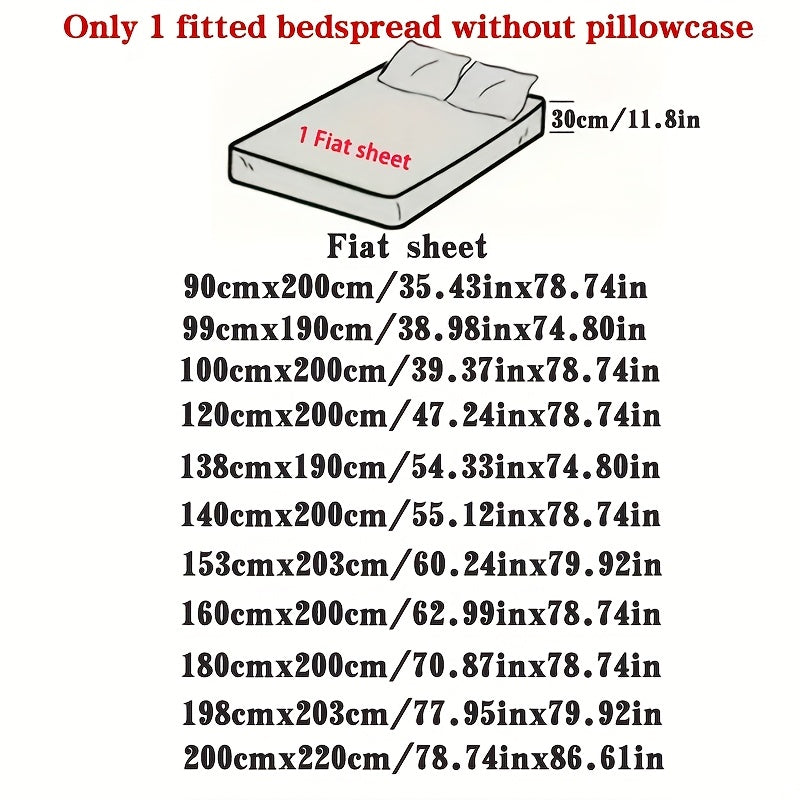 1 Fitted Sheet, Soft And Comfortable 3D Rose Print Pattern Bedding Single Fitted Sheet, Bedroom, Guest Room, Solely Fitted Sheet, Solely Fitted Sheet Without Pillowcases, Mattress Protector