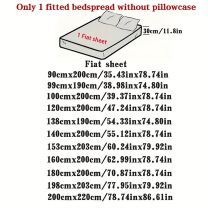 1 Fitted Sheet, Soft And Comfortable 3D Rose Print Pattern Bedding Single Fitted Sheet, Bedroom, Guest Room, Solely Fitted Sheet, Solely Fitted Sheet Without Pillowcases, Mattress Protector