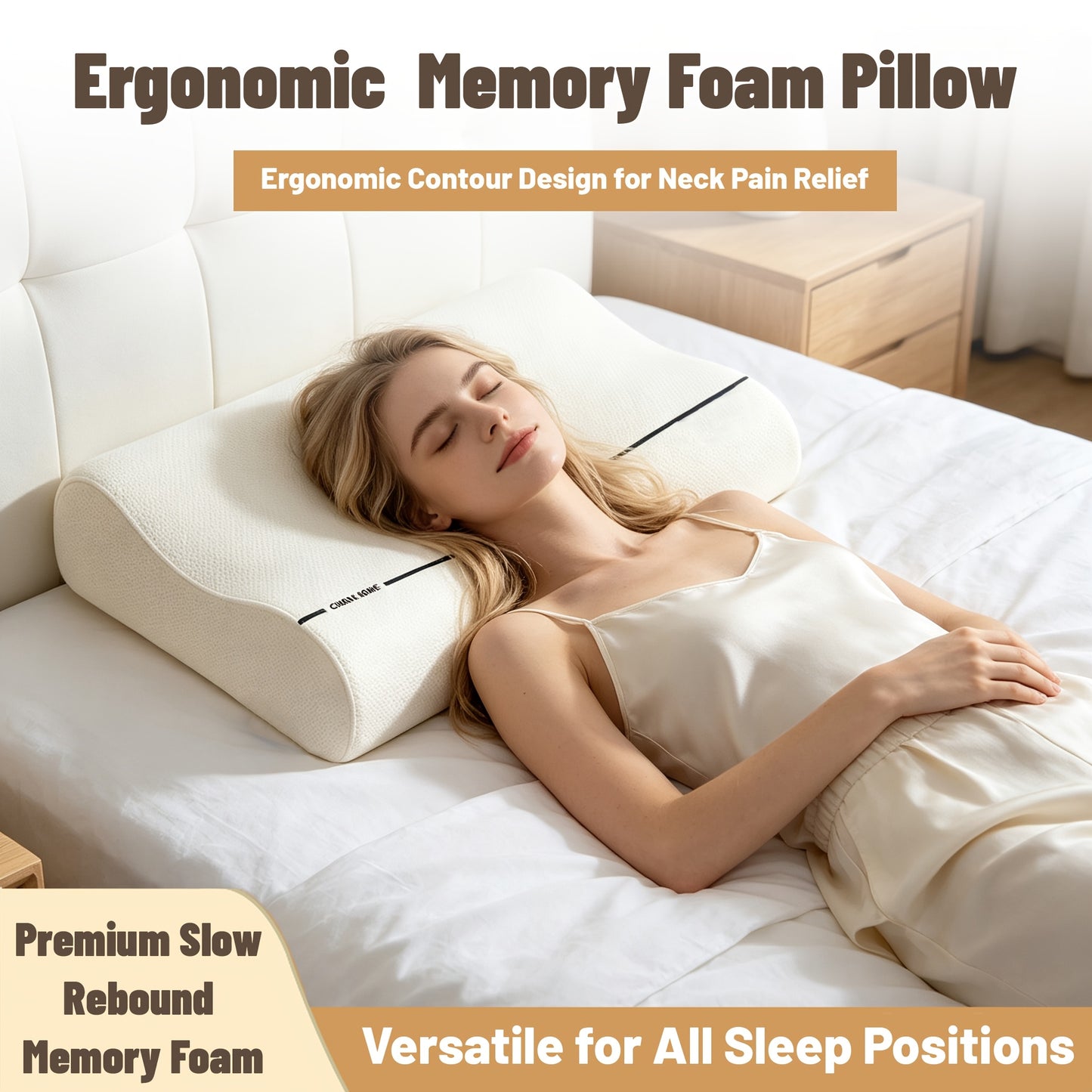 Multi-functional Breathable Bed Pillow, Leg Support Pillow, Side-lying Knee Pillow, Memory Foam Pillow, Detachable Pillow Cover, Provides Multi-purpose Support for The Back. Available In Two Sizes: Large And Small.