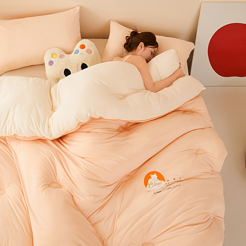 This Ultra-Soft And Fluffy Warm Quilt for Autumn And Winter Features a Cute Cat Pattern. It'S Beneficial for Sleep And Filled with Ultra-Fine Microfiber, Suitable for Bedrooms, Guest Rooms, Dormitories, And Outdoor Camping