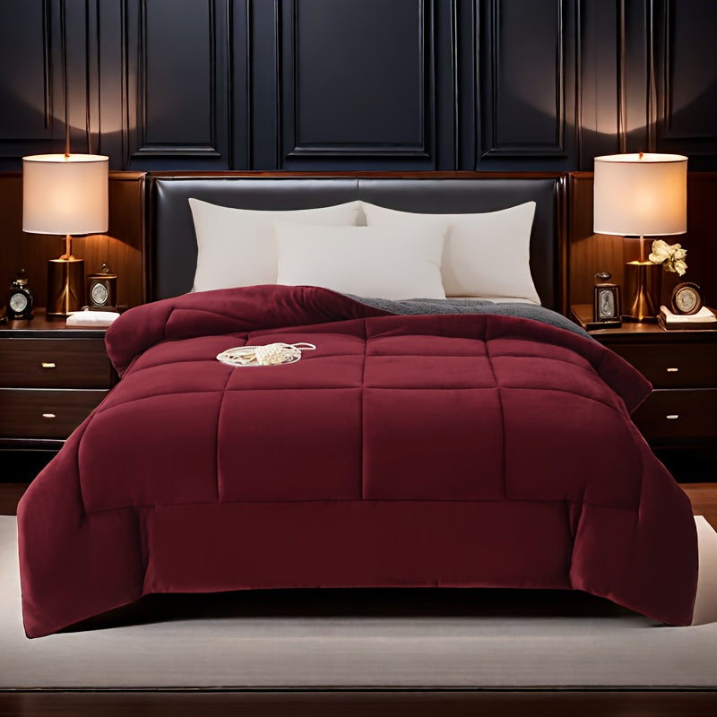 Of Milk Velvet Thick Blanket, Lamb Velvet Winter Quilt, Double-Sided Plush Warm Comforter, Soft, Breathable, And Comfortable, Specially Designed for Hotel And Home Bedrooms