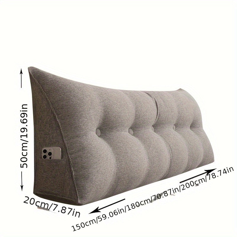Reading Pillow Double Bed Headrest Cushion Large Backrest Sofa Lumbar Pillow Tatami Soft Pack Double Bed Backrest Mat