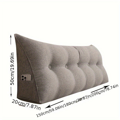 Reading Pillow Double Bed Headrest Cushion Large Backrest Sofa Lumbar Pillow Tatami Soft Pack Double Bed Backrest Mat