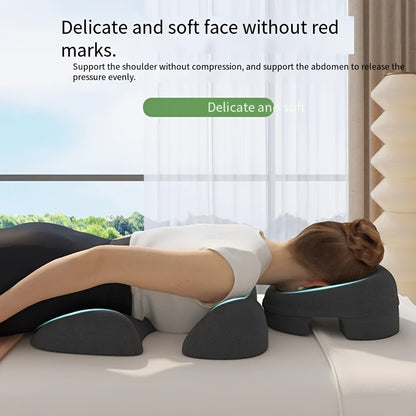 Multi-Functional Beauty Massage Pillow, Facial & Body SPA-Level Support, Contoured Anti-Slip, Soft Microfiber, Classic Design, Comfortable Neck, Back, and Chest Support, Ideal for Home or Salon, All-Season, Hand Wash Only, 200-250 g/㎡ Density