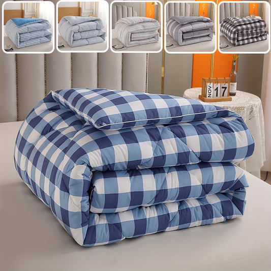1pc of Quilt, 100% Polyester Quilted Winter Blanket, Certified by OEKO-TEX 100, Machine Washable, Designed with Corner Loops for Easy Installation And Securing of The Duvet Cover, Filled with High-Elasticity Material for Warmth And Insulation