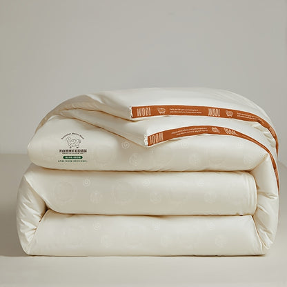 New Modern Style Australian Wool Quilt - Thick And Warm, Suitable for Autumn And Winter, Quilted Design, Filling: Wool + Superfine Fiber, Soft And Skin-Friendly Warm Bedding for Autumn And Winter