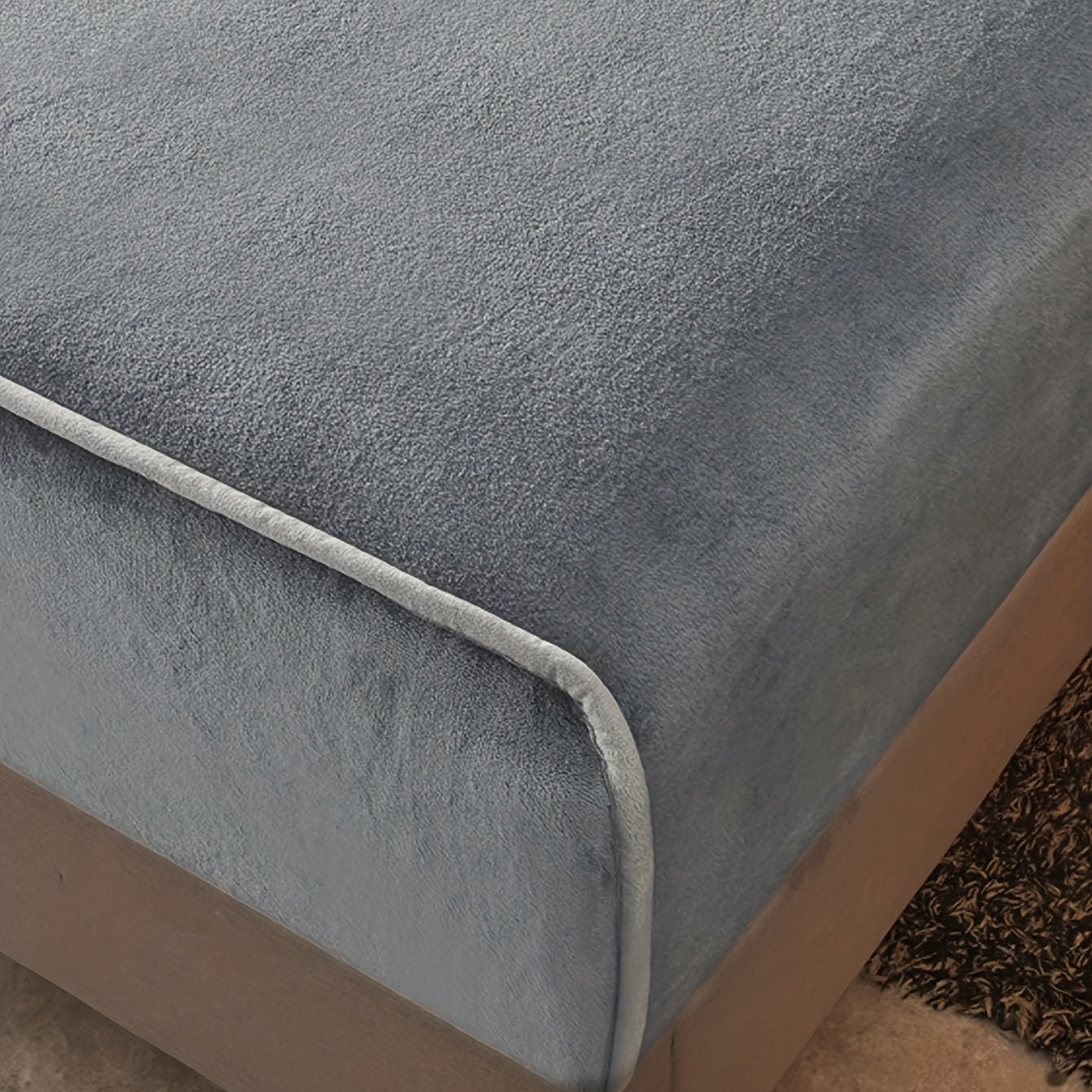 1pc Fitted Sheet, Solid Color Milk Fleece Bedding Sheet For Bedroom Guest Room Hotel, Only Fitted Sheet, Without Pillowcase