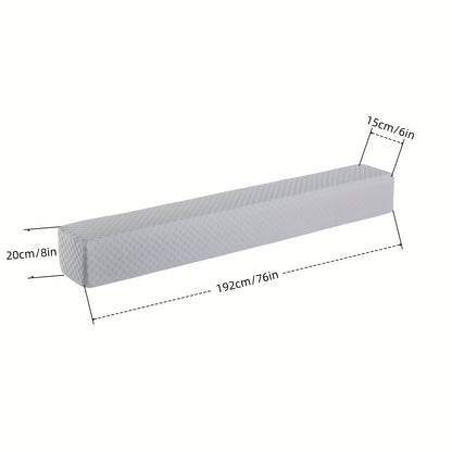 Adjustable Bed Wedge Pillow - High-Density Grey Headboard Cushion, Bed Gap Filler for Single/Double/King/Queen Beds, Machine Washable , Soft Padding for Mattress & Headboard (No Tools Needed, Bed Back Rests, Back Rest Bed Pillow, Bed Pillow For