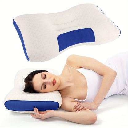 2-Pack Premium All-Season Neck Support Pillows, Breathable Sweat-Resistant Fabric, Ergonomic Contour for Side And Back Sleepers, Durable Non-Sag Core, Ideal for Bedroom, Living Room And Bedding Use