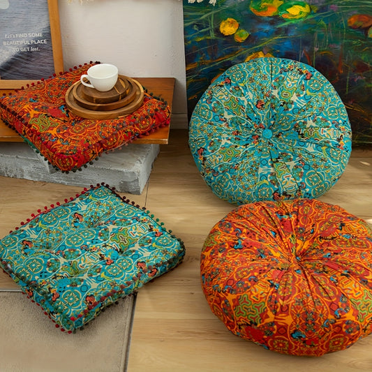 [Style Cushion] 1pc Bohemian Vintage Thickened Cushion | Round Square Comfortable Home Pillow