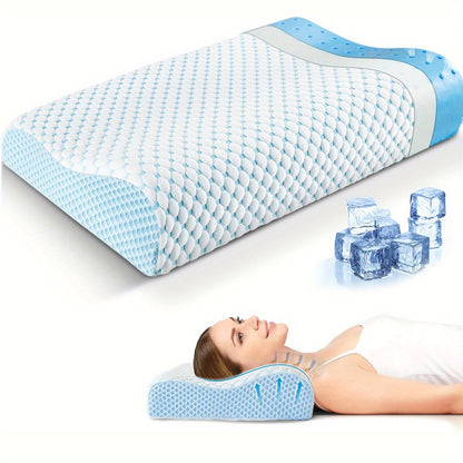 1pc Sleep Cervical Support Pillow, Ergonomic Cool Pillow for Neck And Shoulder Support, Bed Pillow for Adults Side Back Stomach Sleeper Pillow