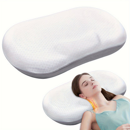1pc Cervical Neck Pillow for Sleeping, Adjustable Contoured Pillow Pillows Head Pad Body Cushion with Cooling Pillow Cover