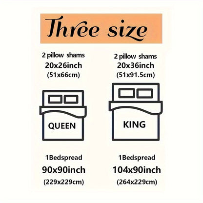 3pcs Fleece Printed Quilted Bed Cover Set, Dandelion Bed Cover Set