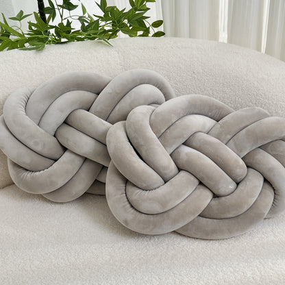 2pcs Knot Pillow Ball 15.75" Soft Plush Decorative Throw Pillow Floor Cushion, Knotted Ring Shape Cushion Dorm Room Decor Household Throw Knot Decorative Cushion for Bed Living Room