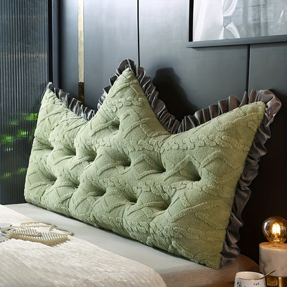 Luxurious Princess Crown Waist Support Pillow - Soft, Comfortable Cushion for Bedroom & Living Room | Ideal for Single to King Size Beds, Sofas, and Outdoor Furniture | Bohemian Style with Ruffle Trim | Hand Wash Only