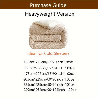 Thickened Warm Patchwork Quilt for Home Use, Luxurious Printed Lamb Blanket for Autumn And Winter, Fluffy Polyester Comforter, Oversized Double Bed Quilt for All Seasons, Soft And Comfortable Quilted Polyester Bedding