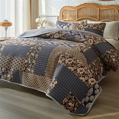 3pcs Luxury American Bedspread Set Ultra Soft Quilt, Moisture Wicking, Breathable, Hypoallergenic Double Sided Quilted Bed Cover Easy Care, Durable, Stylish And Convenient Bedding, Perfect for Bedroom, Living Room, Hotel