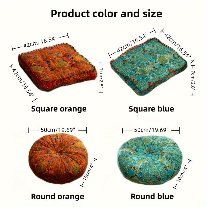 [Style Cushion] 1pc Bohemian Vintage Thickened Cushion | Round Square Comfortable Home Pillow