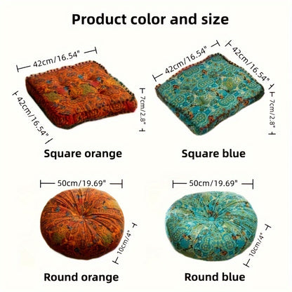 [Style Cushion] 1pc Bohemian Vintage Thickened Cushion | Round Square Comfortable Home Pillow