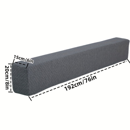Adjustable Bed Wedge Pillow - High-Density Grey Headboard Cushion, Bed Gap Filler for Single/Double/King/Queen Beds, Machine Washable , Soft Padding for Mattress & Headboard (No Tools Needed, Bed Back Rests, Back Rest Bed Pillow, Bed Pillow For