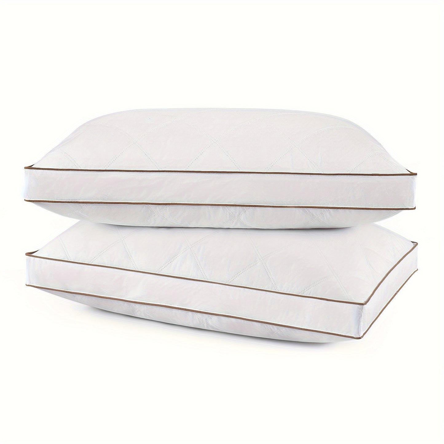 Goose Feathers And Down Pillow For Sleeping Gusseted Bed Hotel Collection Pillows, Set Of 2